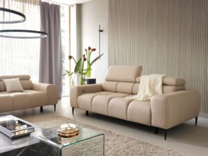 Miniaturka 3 - Sofa z elektrycznym wysuwem Pleviano 212 cm w aranżacji wnętrza 4