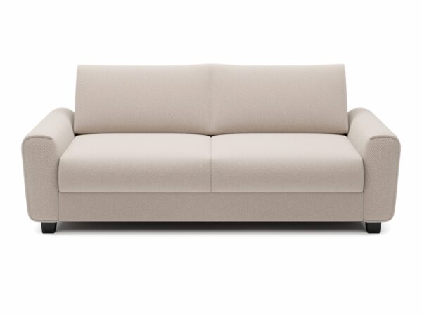 Sofa z funkcją spania Capvero beżowa – widok z przodu