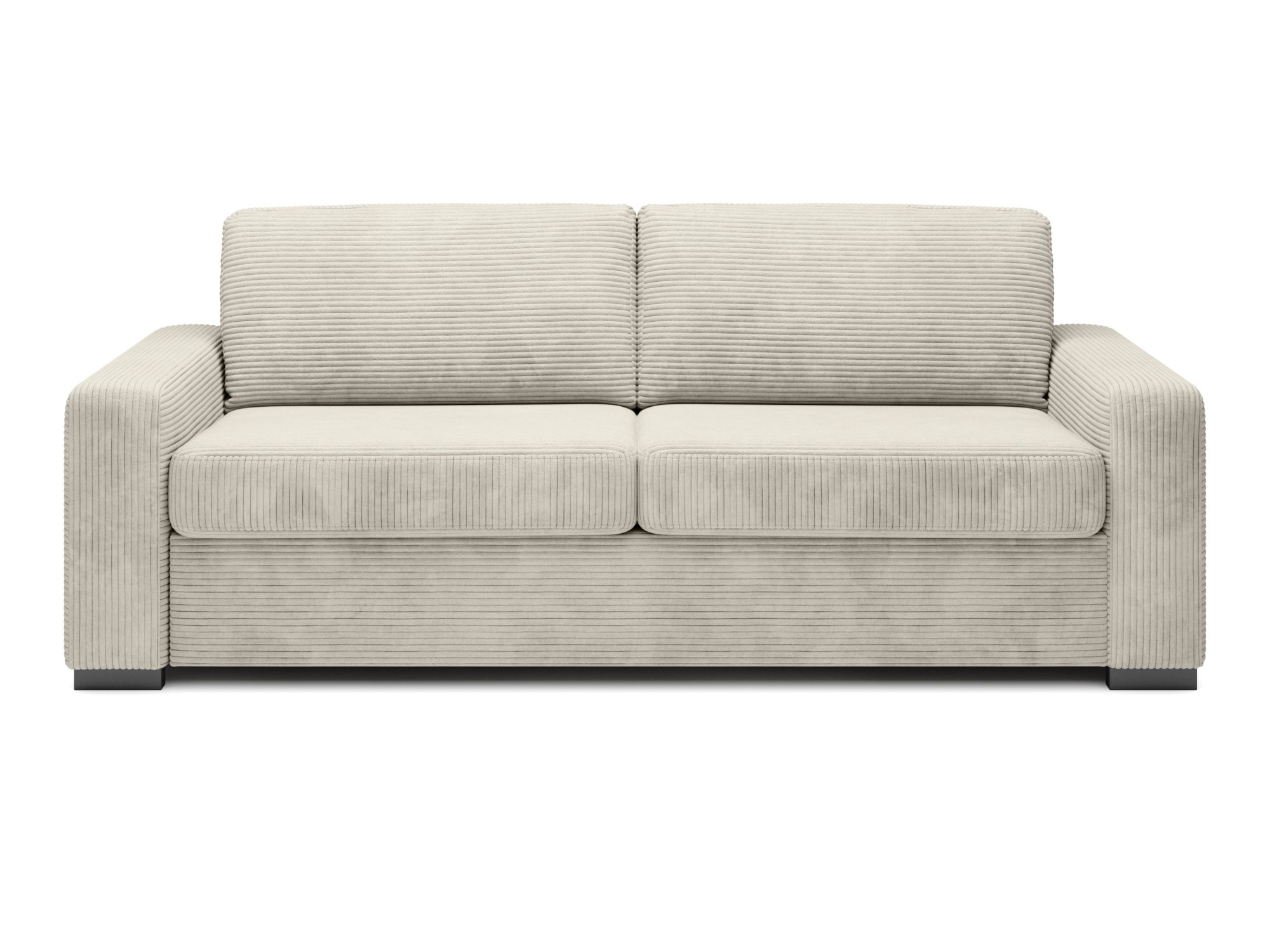 Sofa Vanvero z funkcją spania, widok z przodu na białym tle