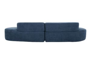 Miniaturka 4 - Sofa Zenith granatowa – tył z dwoma niskimi oparciami