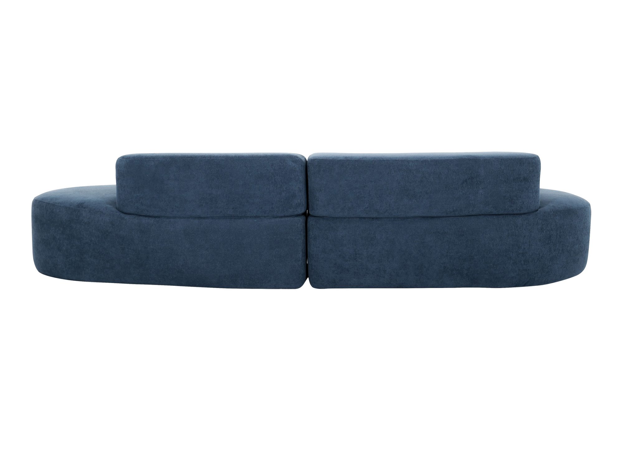Sofa Zenith granatowa – tył z dwoma niskimi oparciami
