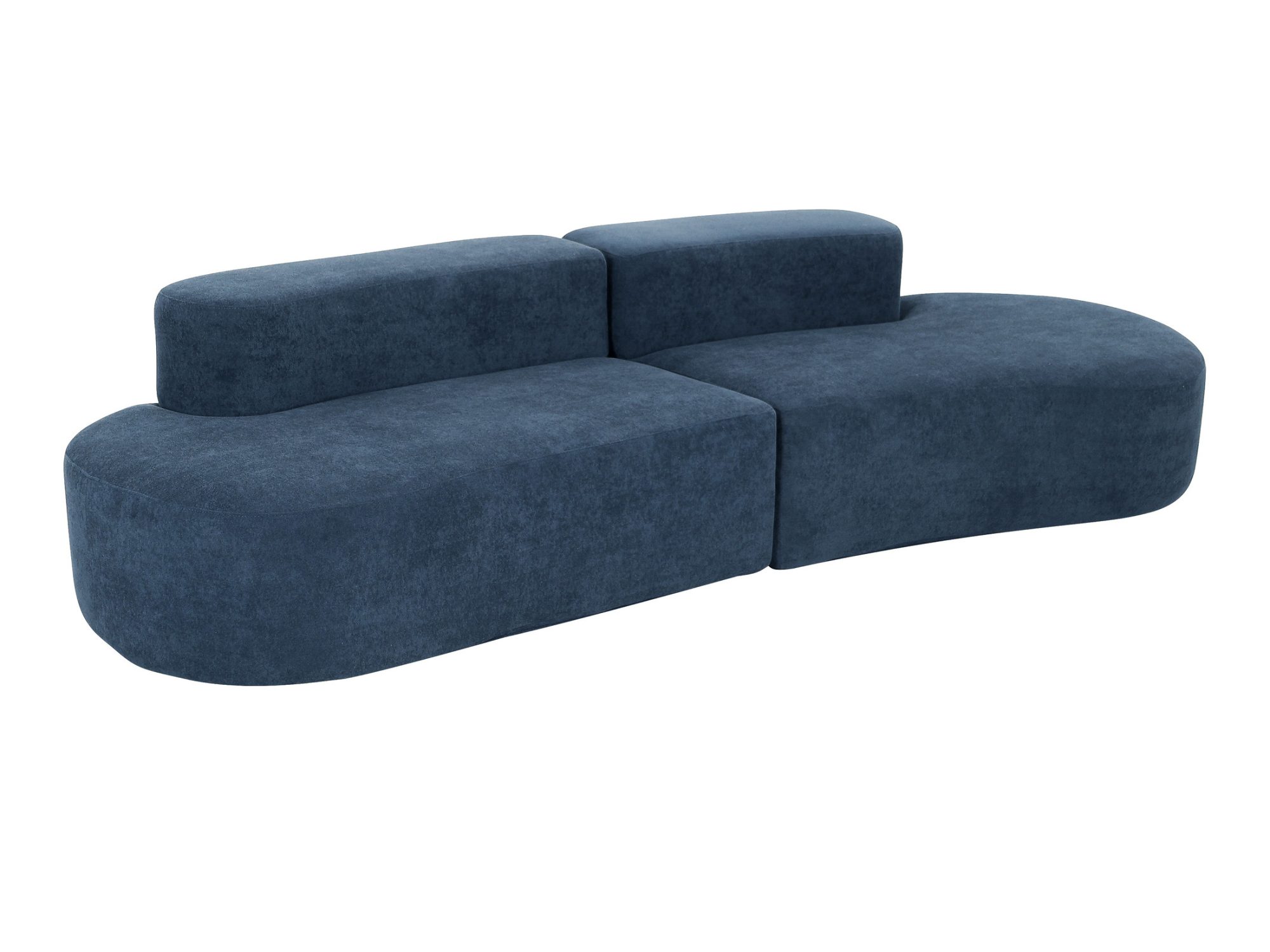 Sofa Zenith granatowa 280 cm – główny widok trzy czwarte na białym tle