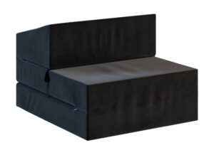 Miniaturka 4 - Sofka rozkładana piankowa Nuvessa — 70x200, grubość 14 cm, w kolorze czarnym, na białym tle