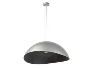 Miniaturka 5 - Lampa wisząca Solaris M srebrna z czarnym wnętrzem klosza