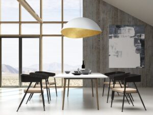 Miniaturka 12 - Lampa Solaris XL biało-złota, zbliżenie dekoracyjnej faktury