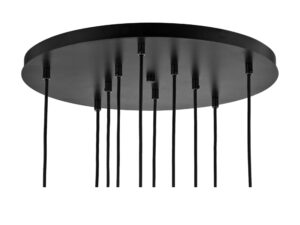 Miniaturka 1 - Lampa wisząca Sopel 10 Antresola dwa poziomy czarna, dziesięć podwieszonych tub
