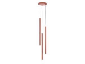 Miniaturka 2 - Sopel 3 koło lampa wisząca ceglana, trzy rurkowe klosze