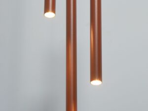 Miniaturka 11 - Lampa Sopel 3 koło ceglana z trzema świecącymi tubami