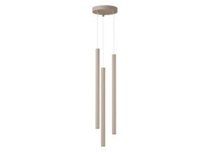 Miniaturka 3 - Lampa wisząca Sopel 3 koło ciepły beż na okrągłej rozecie