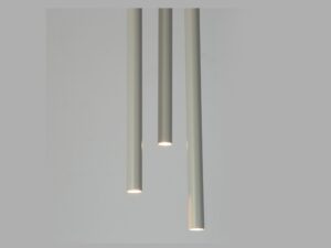 Miniaturka 7 - Lampa wisząca Sopel 3 koło szary beż z trzema kloszami