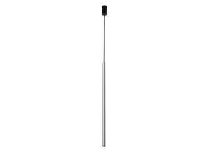 Miniaturka 4 - Lampa wisząca Sopel Lux 1 długi czarno-srebrna – pełny widok smukłego klosza