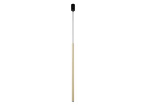 Miniaturka 1 - Lampa wisząca Sopel Lux 1 długi czarno-złota – pełny widok smukłego klosza