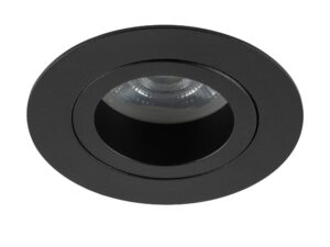 Miniaturka 4 - Czarny spot sufitowy Aura GU10 IP65 na białym tle
