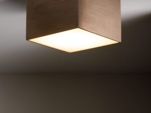 Miniaturka 6 - Spot Cubo Metalik LED 3000K w jasnym brązie szczotkowanym w aranżacji wnętrza