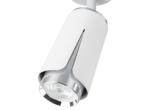 Miniaturka 3 - Biało-chromowany spot sufitowy GU10 detal reflektora