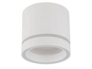 Miniaturka 2 - Biały spot Jet GX53 z dołączoną żarówką LED na białym tle