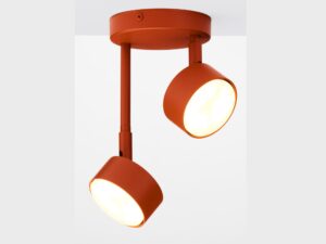 Miniaturka 9 - Spot Nemo 2 ceglany – widok oprawy z dwoma punktami GX53 od innej strony