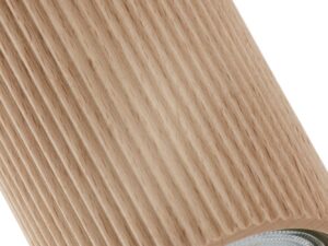 Miniaturka 3 - Spot Optic Wood ruchomy 1, szczegół ryflowania drewna bukowego na kloszu