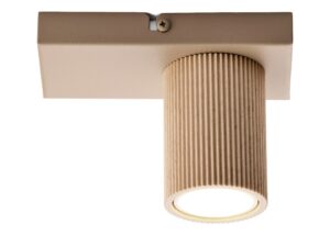 Miniaturka 4 - Beżowy spot Optic Wood S1 z drewna bukowego widziany z boku