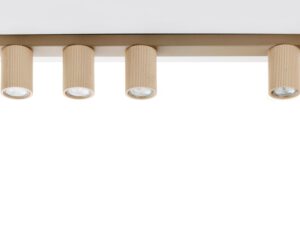 Miniaturka 4 - Spot Optic Wood S4 w ciepłym beżu z naturalnym drewnem w aranżacji wnętrza
