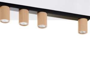 Miniaturka 5 - Czarny spot Optic Wood S4 z elementami drewna w aranżacji wnętrza