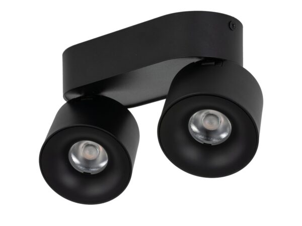 Spot Spark Duo czarny, dwa reflektory LED