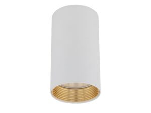 Miniaturka 2 - Biały spot sufitowy Amis Downlight 1 × GU10 ze złotym pierścieniem