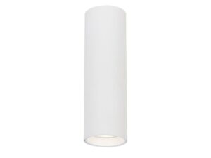 Miniaturka 1 - Biały cylindryczny spot natynkowy GU10 o wysokości 20 cm na białym tle