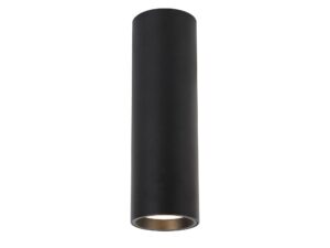 Miniaturka 7 - Czarny cylindryczny spot natynkowy GU10 o wysokości 20 cm na białym tle