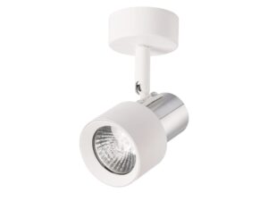 Miniaturka 6 - Spot sufitowy GU10 regulowany biały z chromem na białym tle