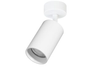 Miniaturka 5 - Biały cylindryczny spot sufitowy natynkowy GU10 na białym tle