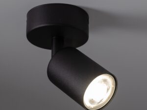 Miniaturka 1 - Czarny spot sufitowy Nex GU10 w aranżacji