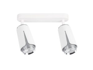 Miniaturka 1 - Spot sufitowy Oraleta dwa reflektory białe z chromem