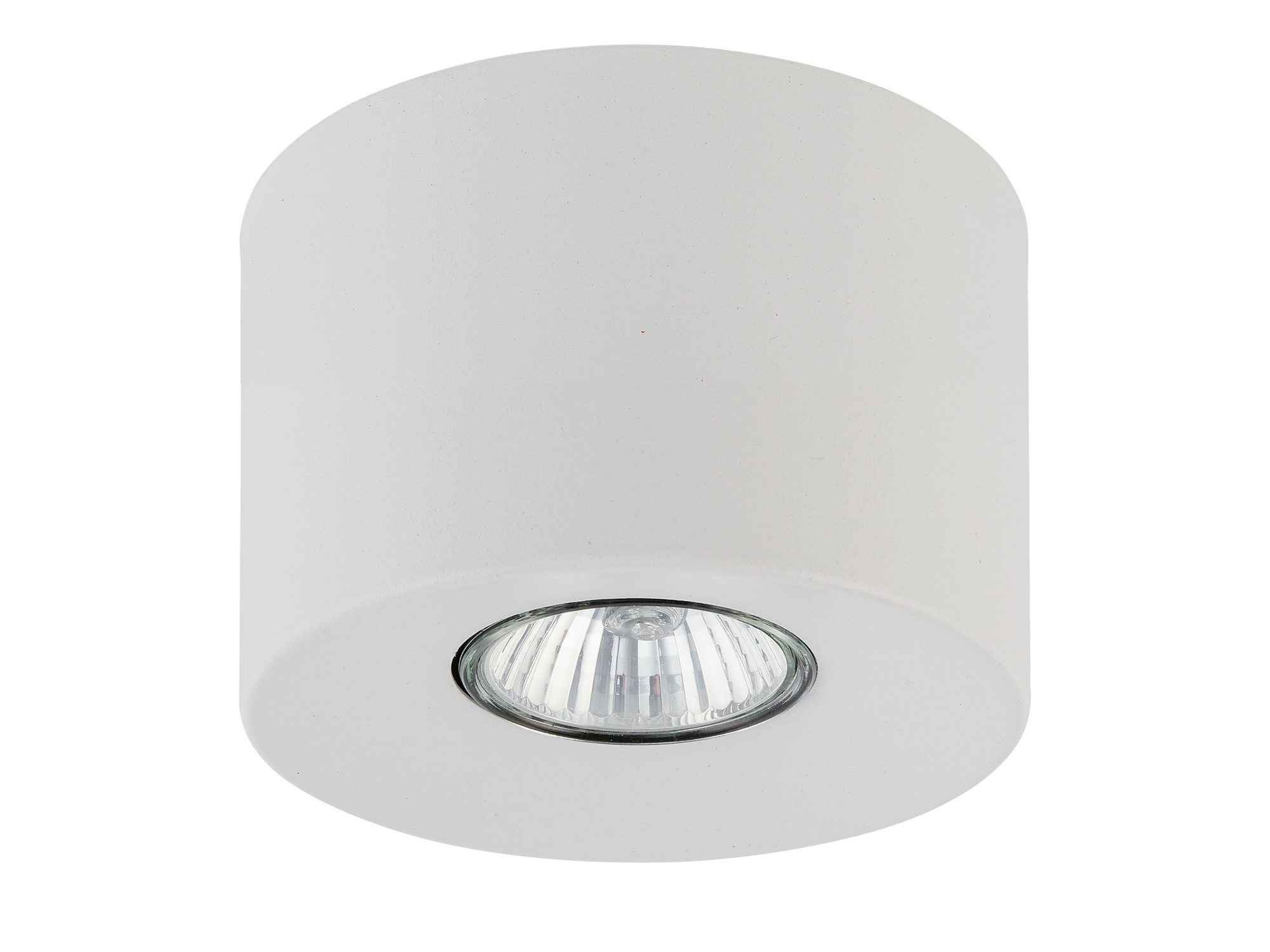 Spot sufitowy Orion S biały GU10, cylindryczna lampa na białym tle