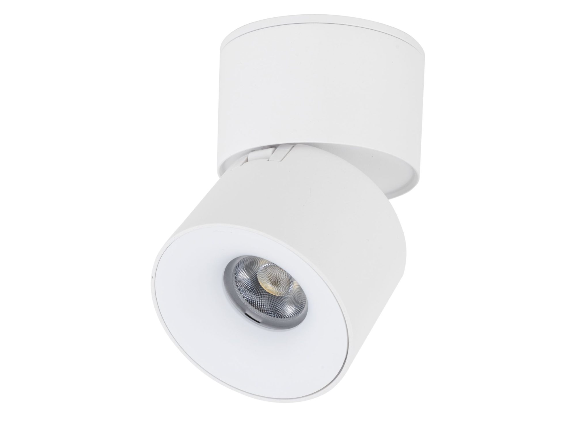 Biały spot sufitowy Spark CCT LED 10 W na białym tle