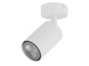 Miniaturka 4 - Spot Zoom 1 biały z ruchomym metalowym kloszem, widok całej lampy