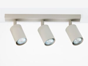 Miniaturka 5 - Spot Zoom 3 w kolorze szary beż z trzema reflektorami sufitowymi