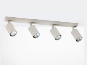 Miniaturka 5 - Spot Zoom 4 szarobeżowy z czterema cylindrycznymi reflektorami, widok z dołu