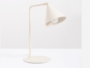 Miniaturka 26 - Stalowa lampa biurkowa Sorvella 35 cm beżowy