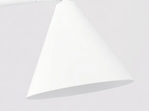 Miniaturka 41 - Stalowa lampa biurkowa Sorvella 35 cm biały – detal klosza