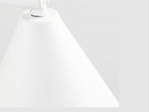 Miniaturka 42 - Stalowa lampa biurkowa Sorvella 35 cm biały – klosz z bliska
