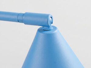 Miniaturka 53 - Stalowa lampa biurkowa Sorvella 35 cm błękitny – detal mocowania klosza