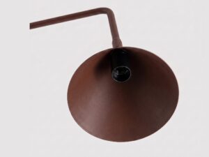 Miniaturka 65 - Stalowa lampa biurkowa Sorvella 35 cm brązowy – klosz od spodu z oprawką E14