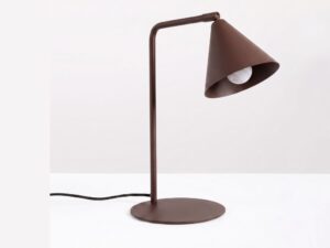 Miniaturka 60 - Stalowa lampa biurkowa Sorvella 35 cm brązowy we wnętrzu