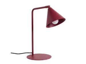 Miniaturka 7 - Stalowa lampa biurkowa Sorvella 35 cm burgundowy na białym tle