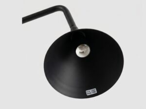 Miniaturka 153 - Stalowa lampa biurkowa Sorvella 35 cm czarny – klosz od spodu z oprawką E14