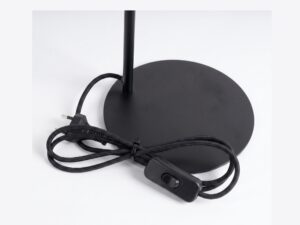 Miniaturka 154 - Stalowa lampa biurkowa Sorvella 35 cm czarny – podstawa z przewodem i włącznikiem
