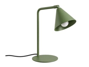 Miniaturka 169 - Stalowa lampa biurkowa Sorvella 35 cm zielony oliwkowy na białym tle