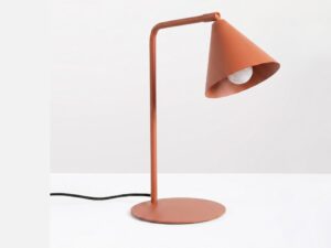 Miniaturka 15 - Stalowa lampa biurkowa Sorvella 35 cm ochra czerwona