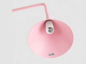Miniaturka 109 - Stalowa lampa biurkowa Sorvella 35 cm różowy – klosz od spodu z oprawką E14
